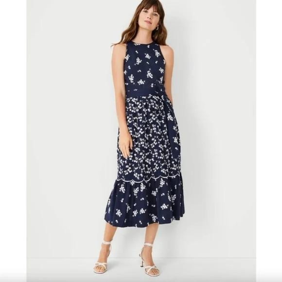Ann Taylor Dresses & Skirts - New Ann Taylor Floral Embroidered Midi Dress